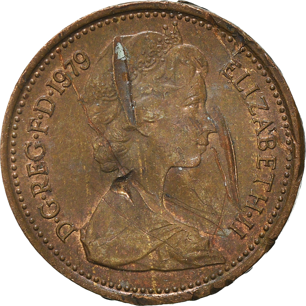 Moneda, Gran Bretaña, 1/2 New Penny, 1979