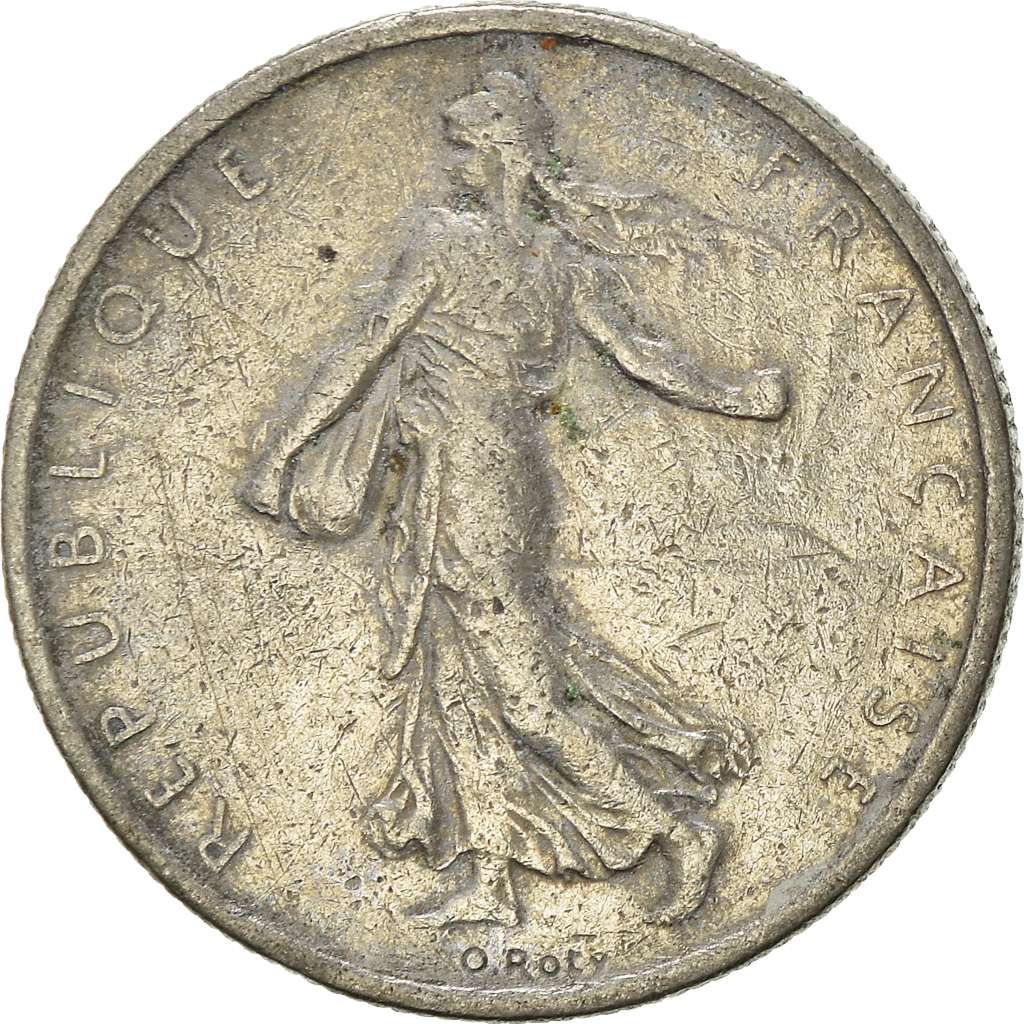 Moneda, Francia, 1/2 Franc, 1965