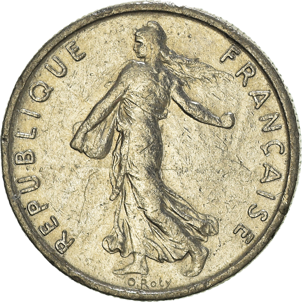 Moneda, Francia, 1/2 Franc, 1972