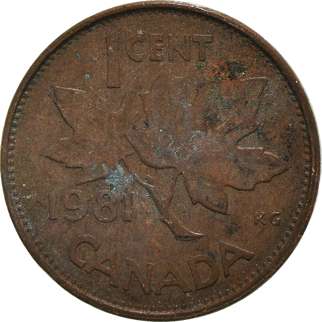 Moneda, Canadá, Cent, 1981