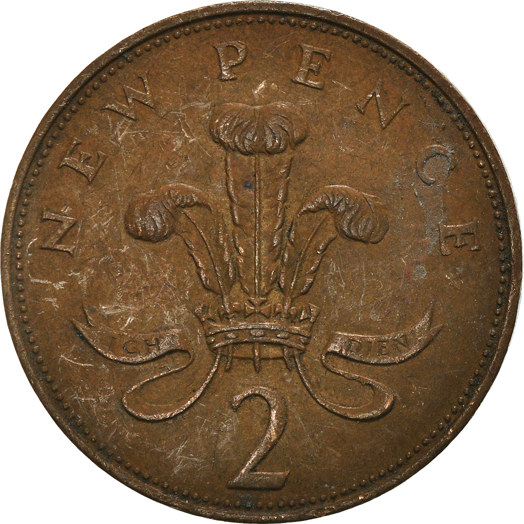 Moneda, Gran Bretaña, 2 New Pence, 1971