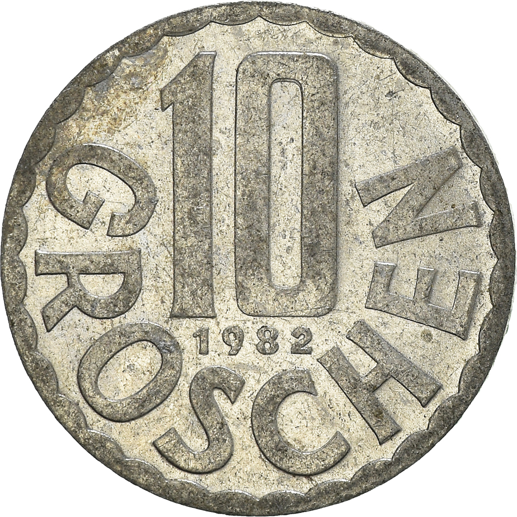 Moneda, Austria, 10 Groschen, 1982