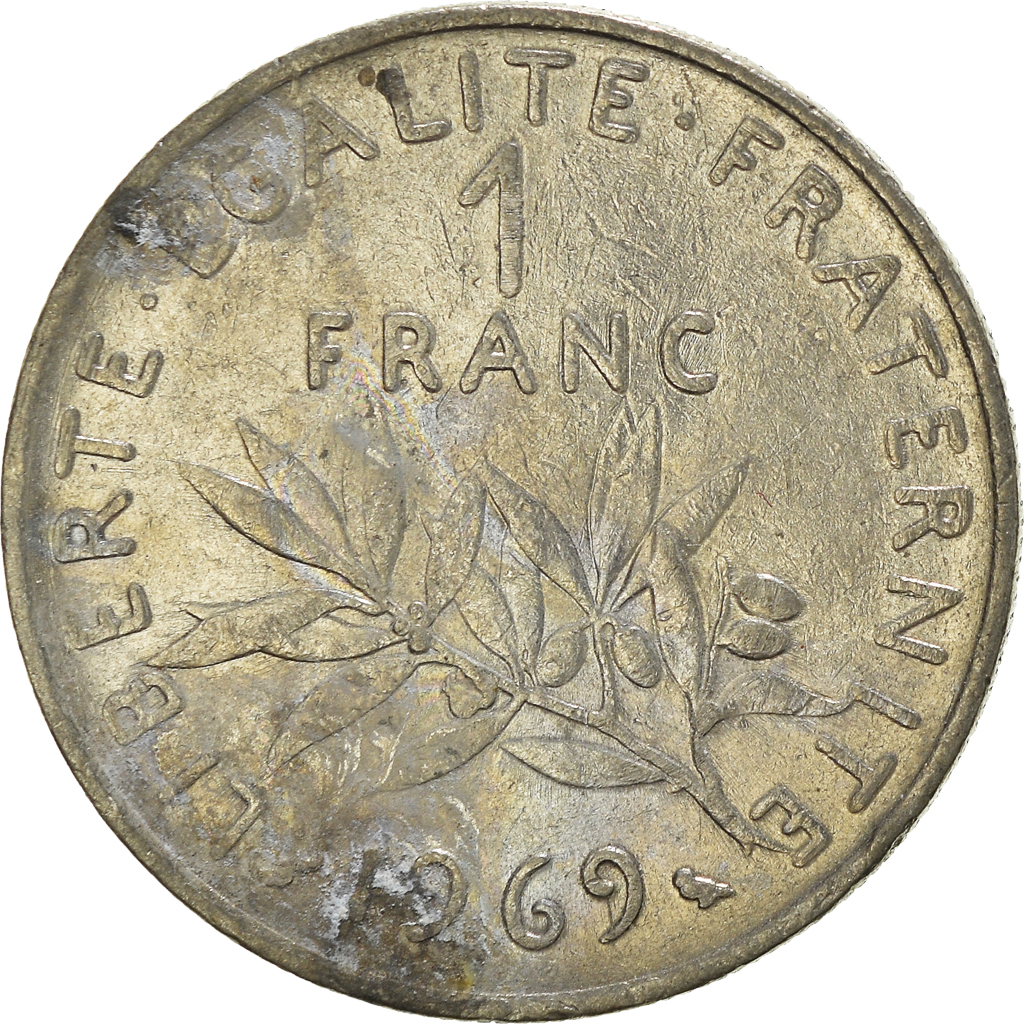 Moneda, Francia, Franc, 1969