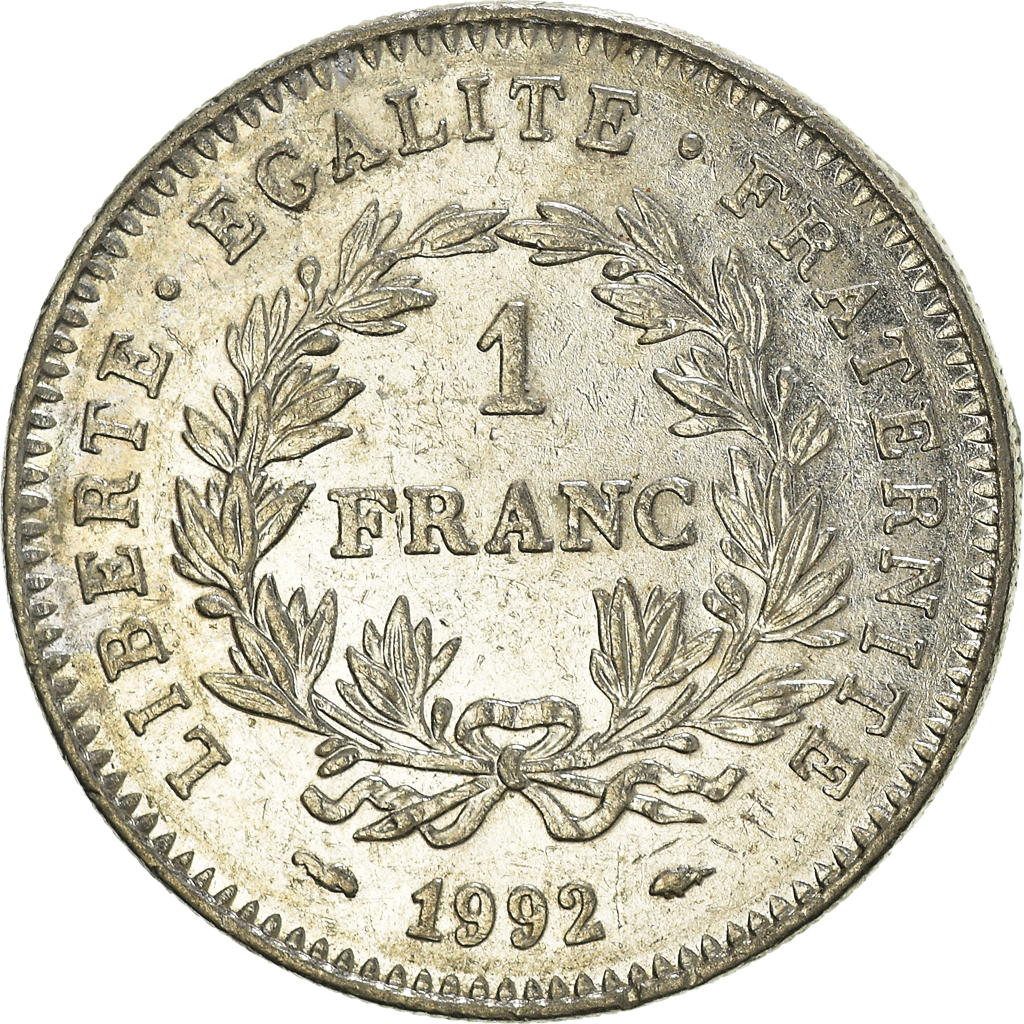 Moneda, Francia, Franc, 1992