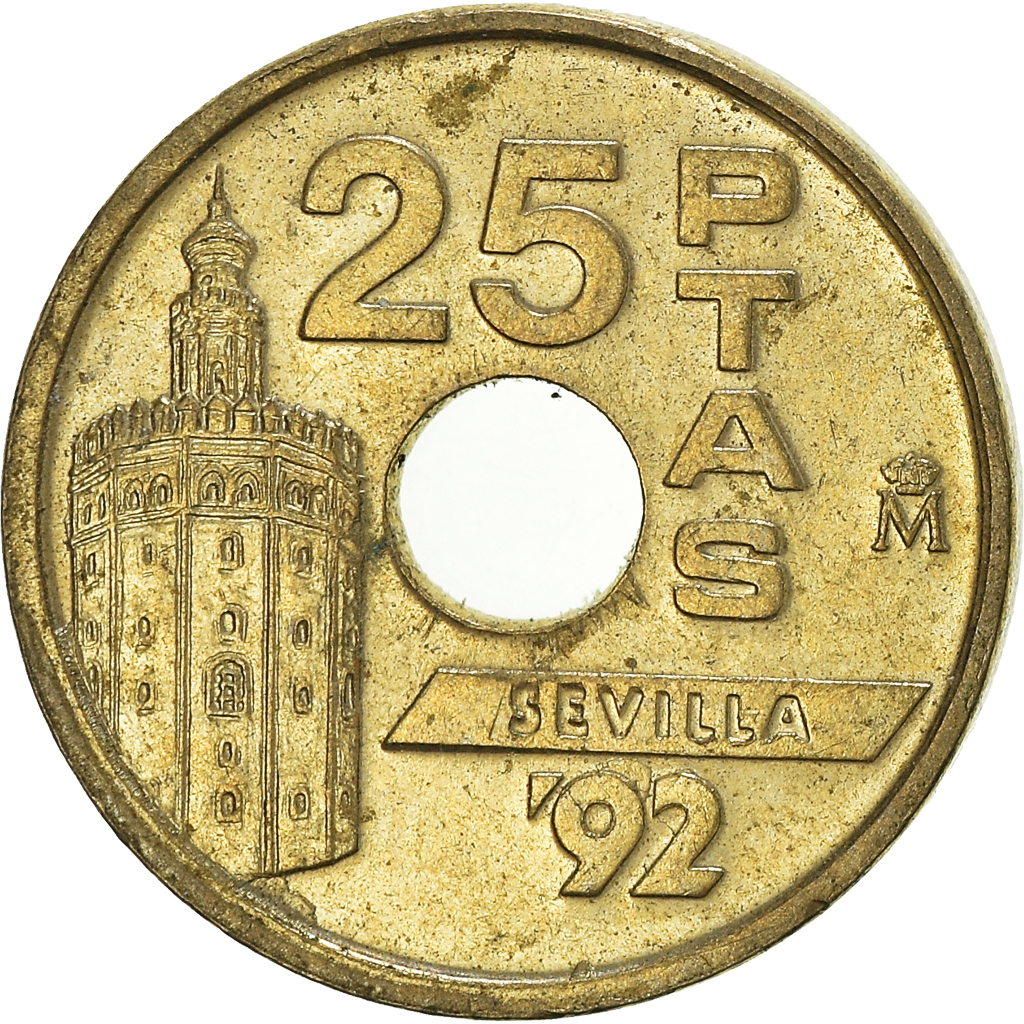 Moneda, España, 25 Pesetas, 1992