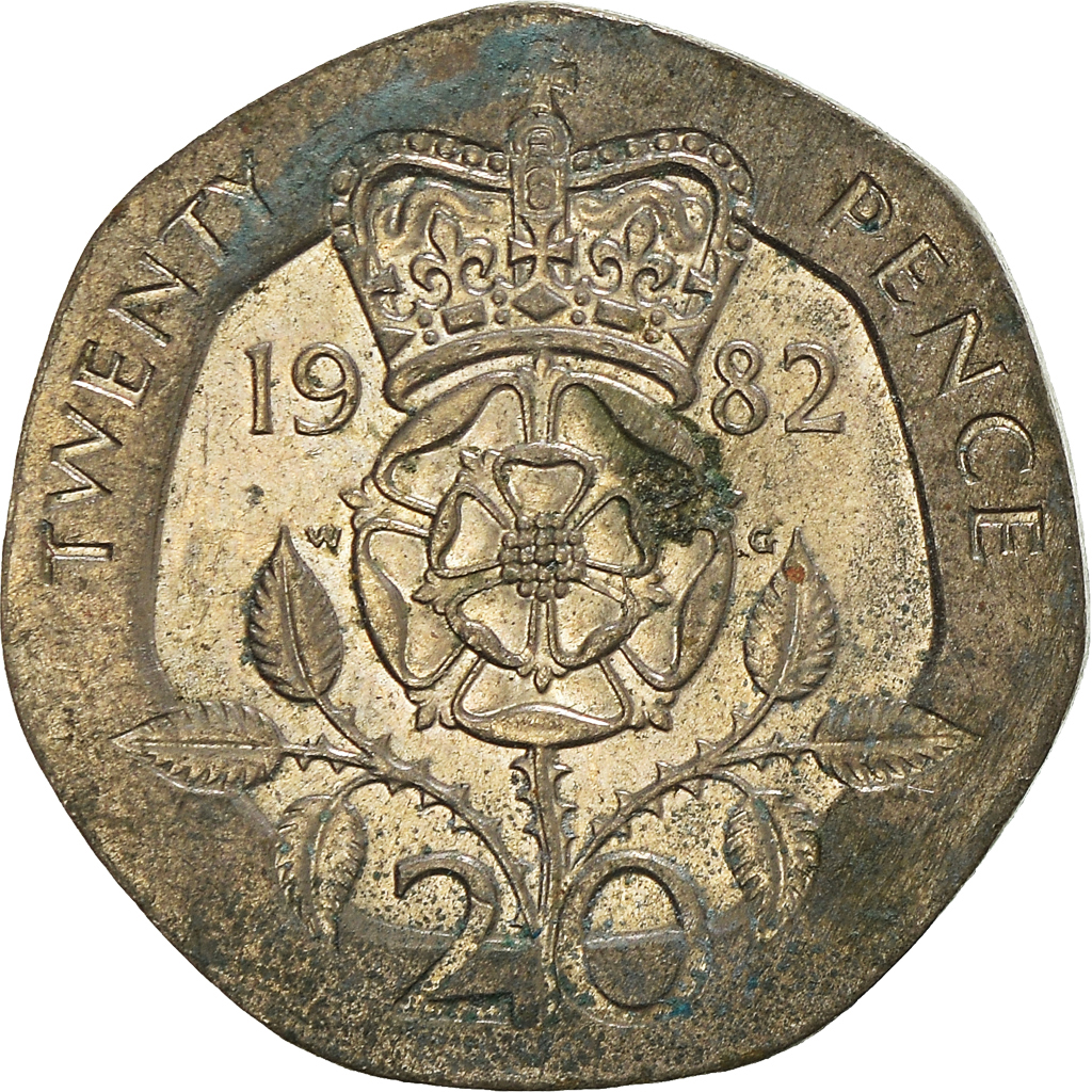Moneda, Gran Bretaña, 20 Pence, 1982