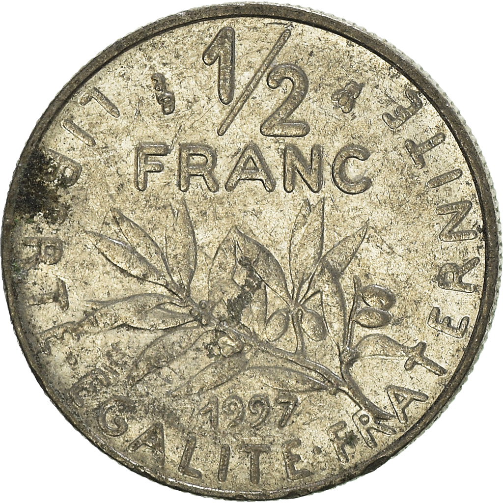 Moneda, Francia, 1/2 Franc, 1997