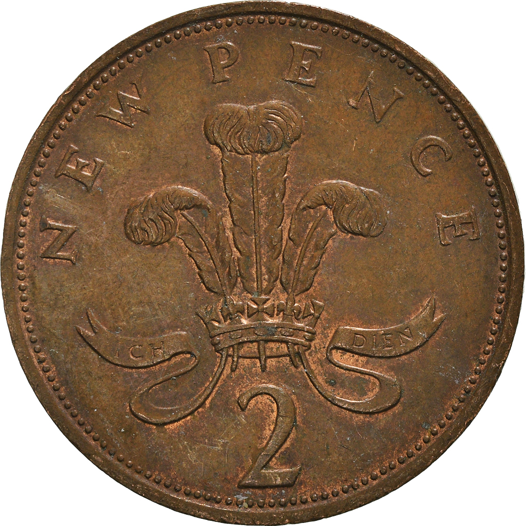 Moneda, Gran Bretaña, 2 New Pence, 1980