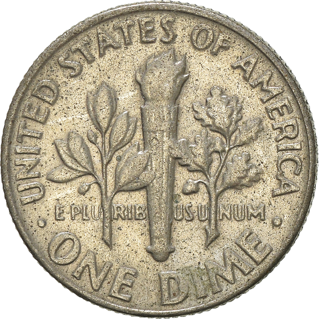 Moneda, Estados Unidos, Dime, 1966