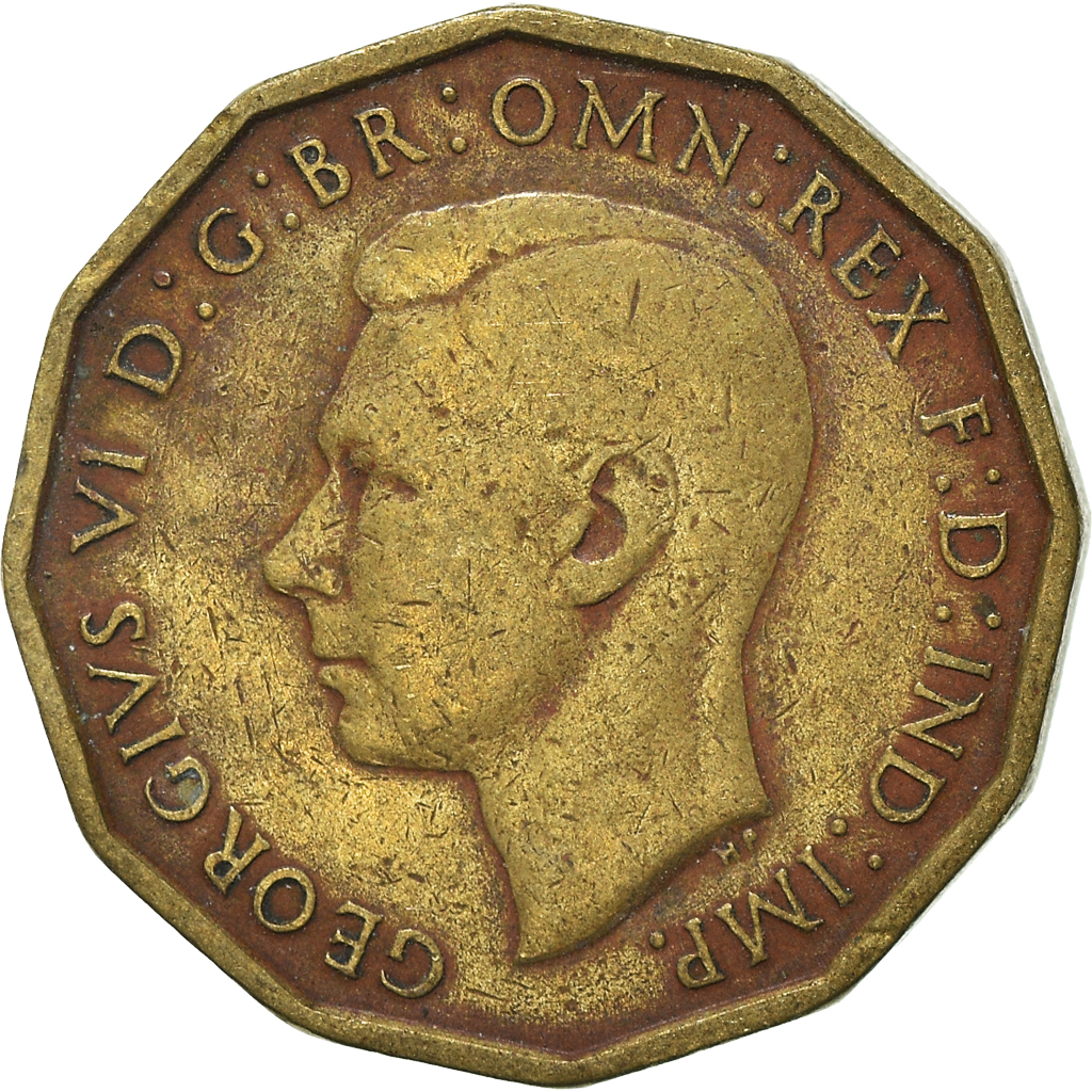 Moneda, Gran Bretaña, 3 Pence, 1941