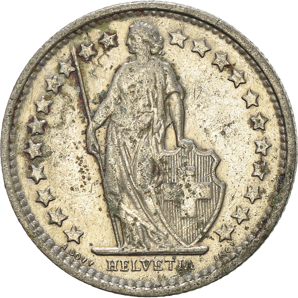 Moneda, Suiza, 1/2 Franc, 1971