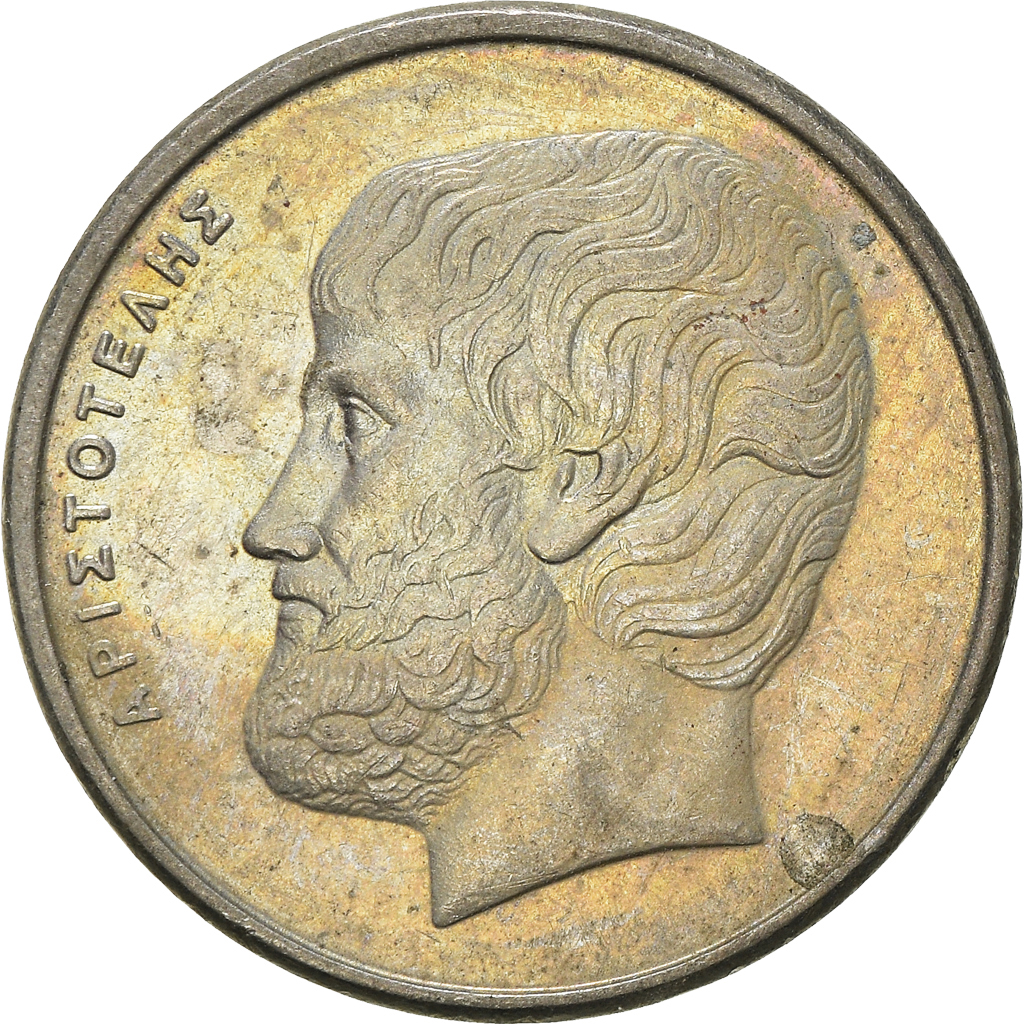 Moneda, Grecia, 5 Drachmes, 1990