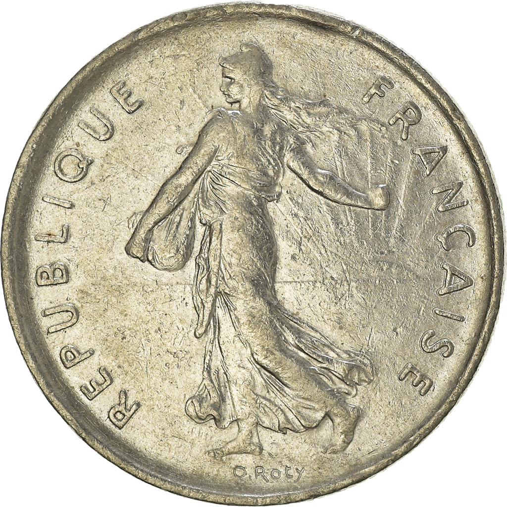 Moneda, Francia, 5 Francs, 1972