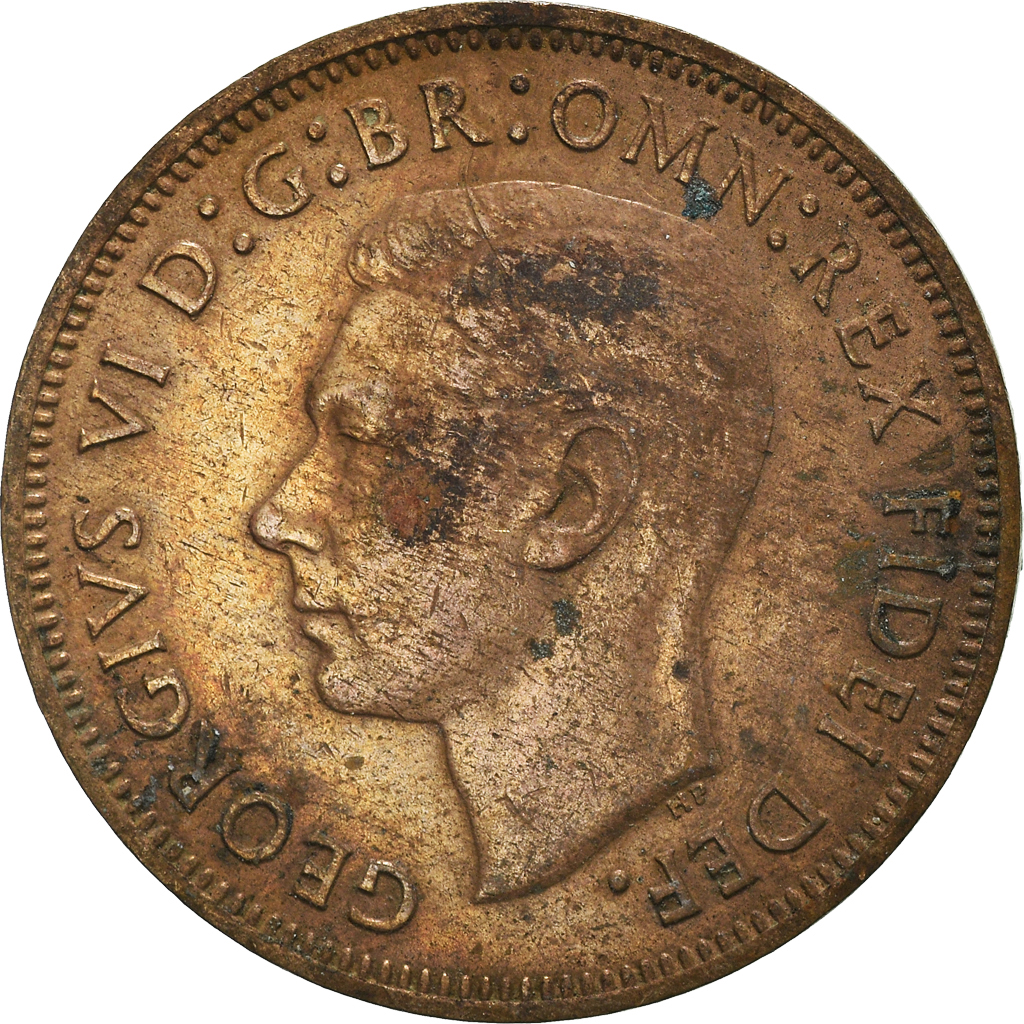 Moneda, Gran Bretaña, 1/2 Penny, 1951
