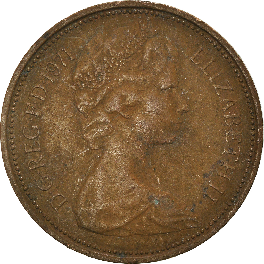 Moneda, Gran Bretaña, 2 New Pence, 1971