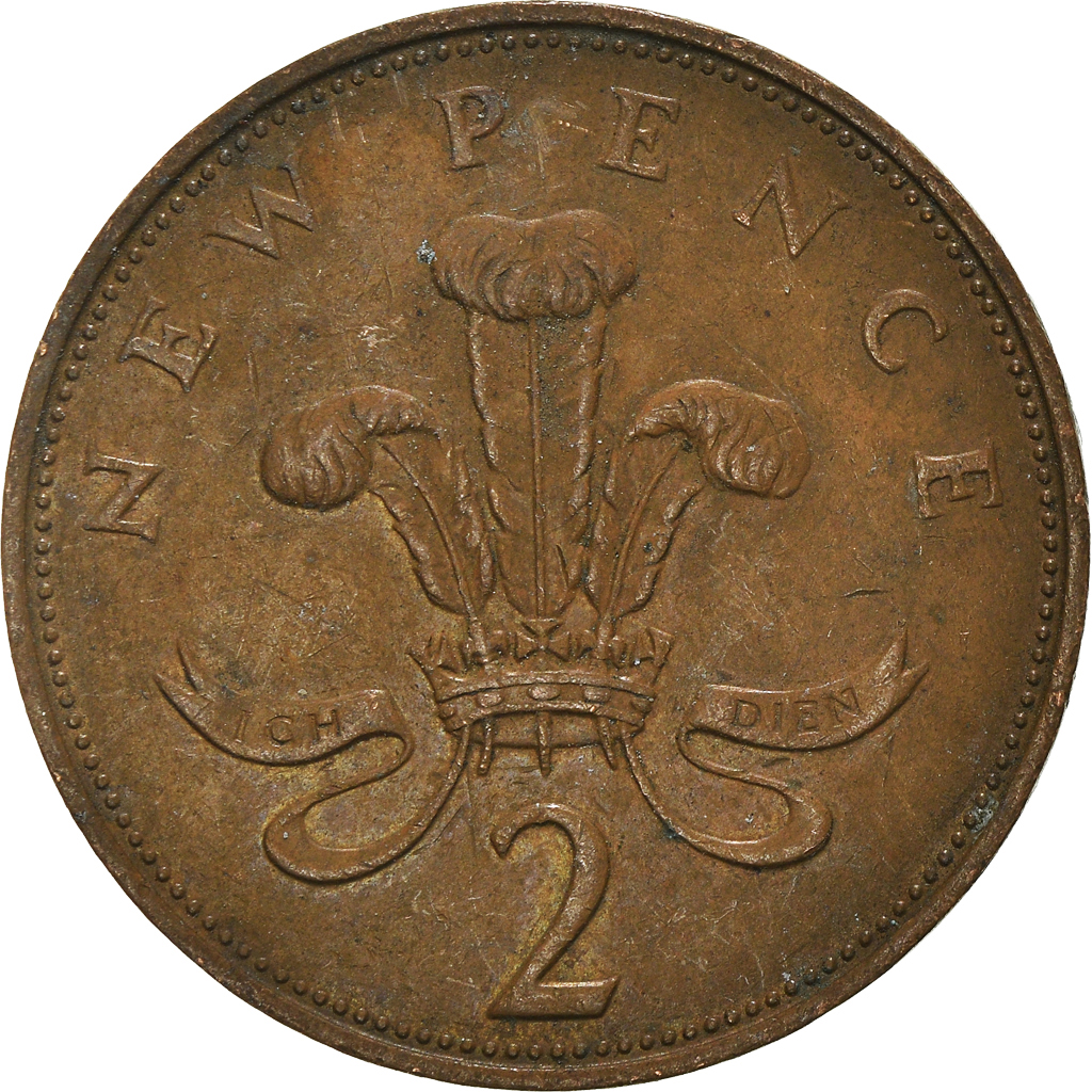 Moneda, Gran Bretaña, 2 New Pence, 1971