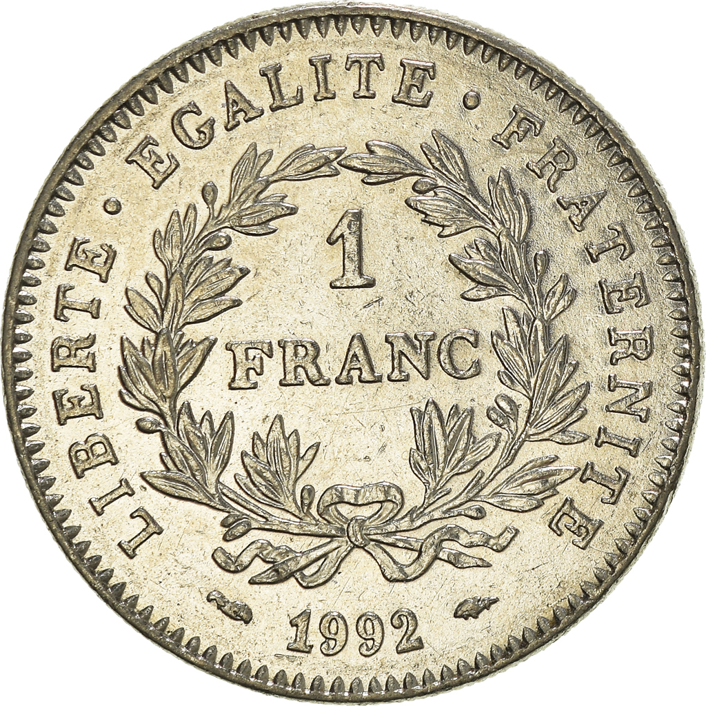 Moneda, Francia, Franc, 1992