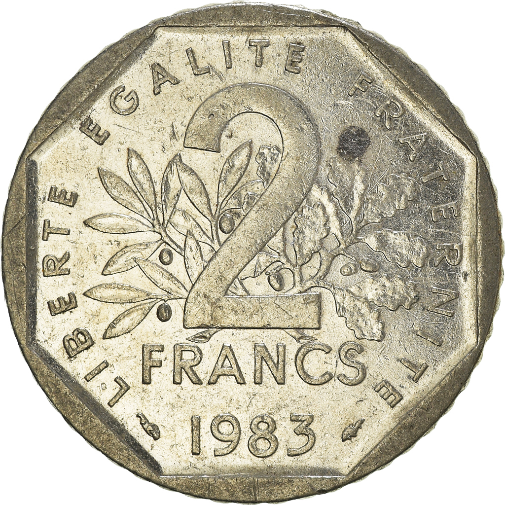 Moneda, Francia, 2 Francs, 1983