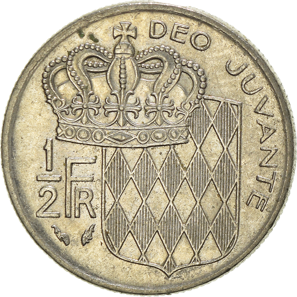 Moneda, Mónaco, 1/2 Franc, 1982