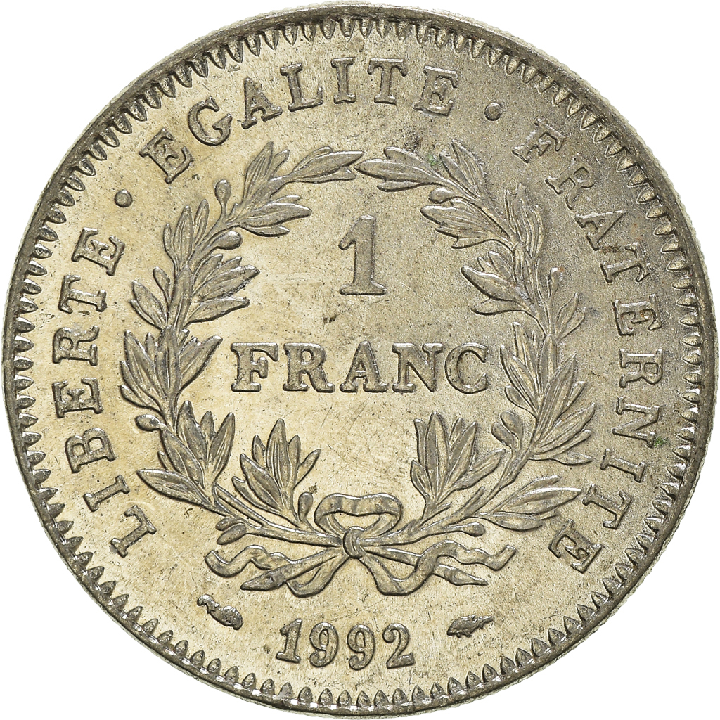 Moneda, Francia, Franc, 1992