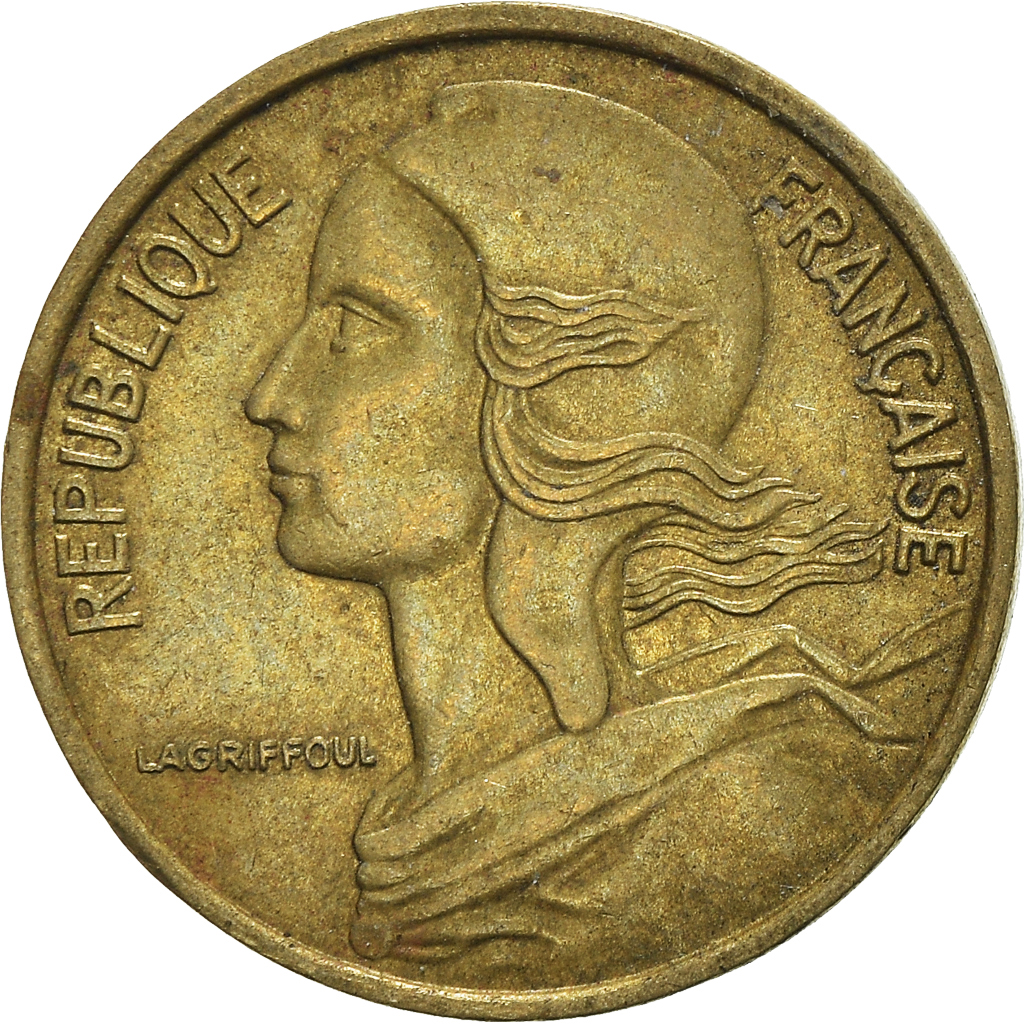 Moneda, Francia, 5 Centimes, 1973