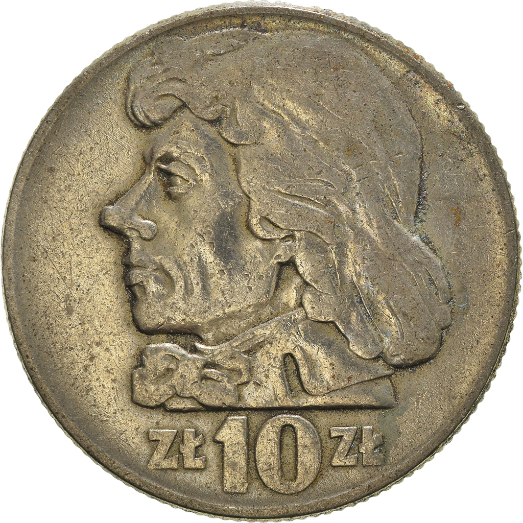 Moneda, Polonia, 10 Zlotych, 1960