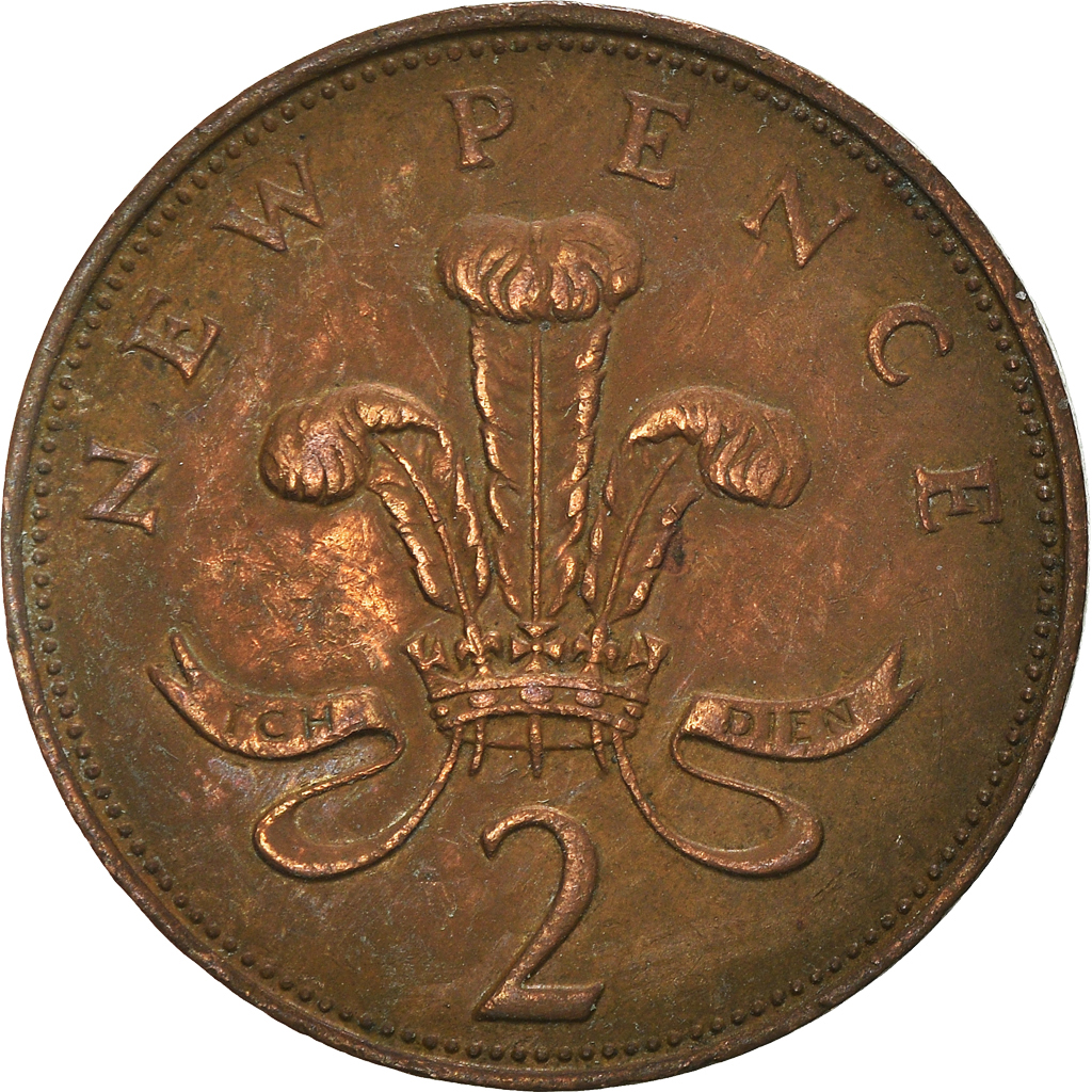Moneda, Gran Bretaña, 2 New Pence, 1971