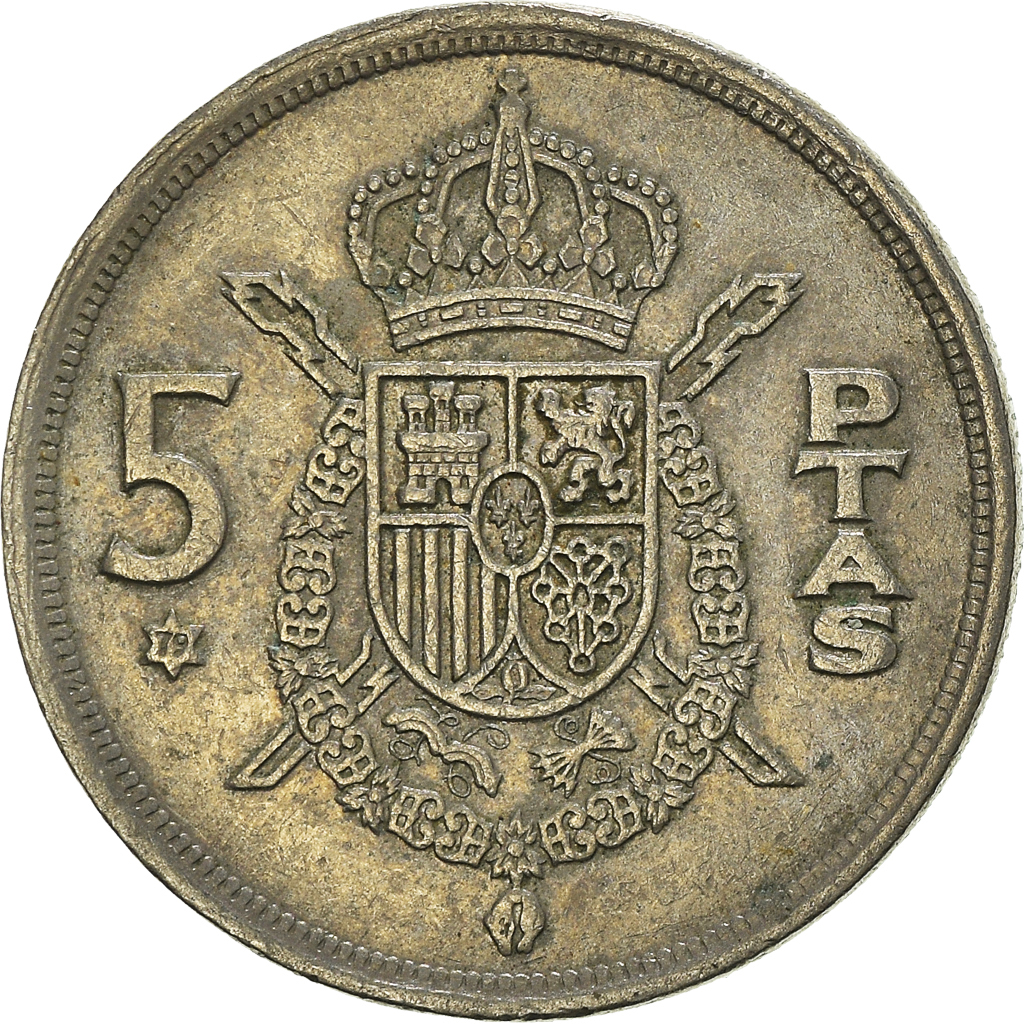 Moneda, España, 5 Pesetas, 1975 (79)