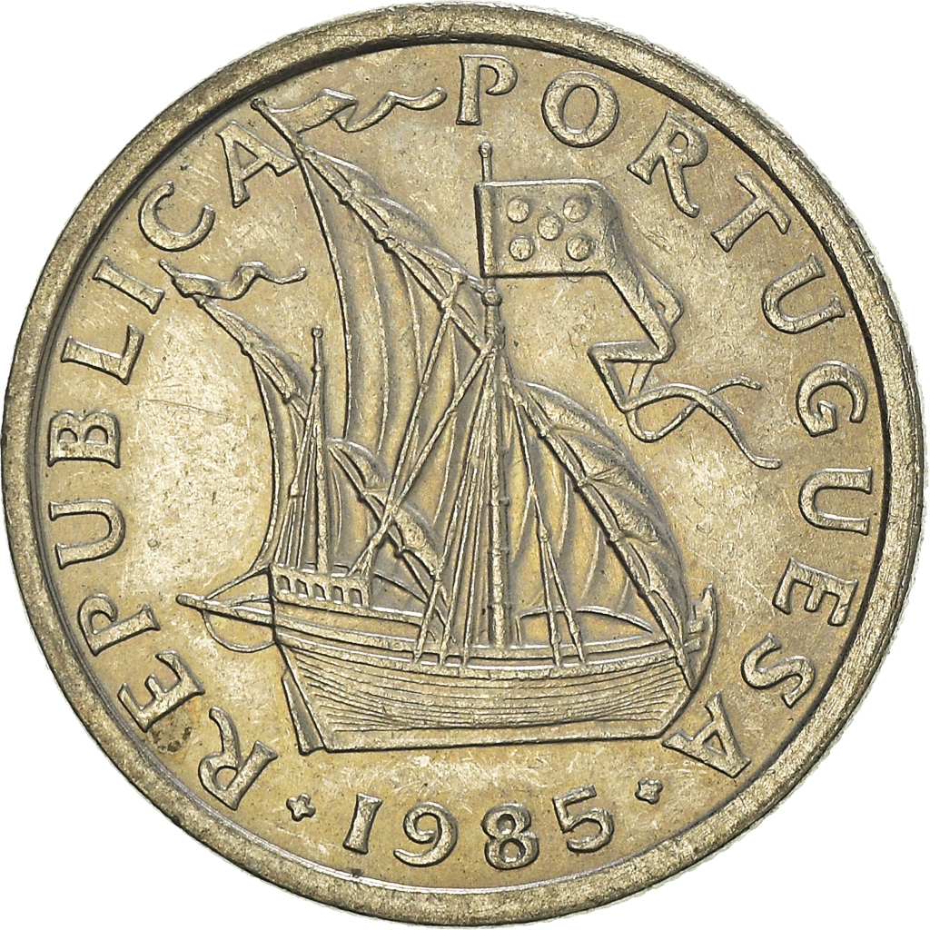 Moneda, Portugal, 2-1/2 Escudos, 1985