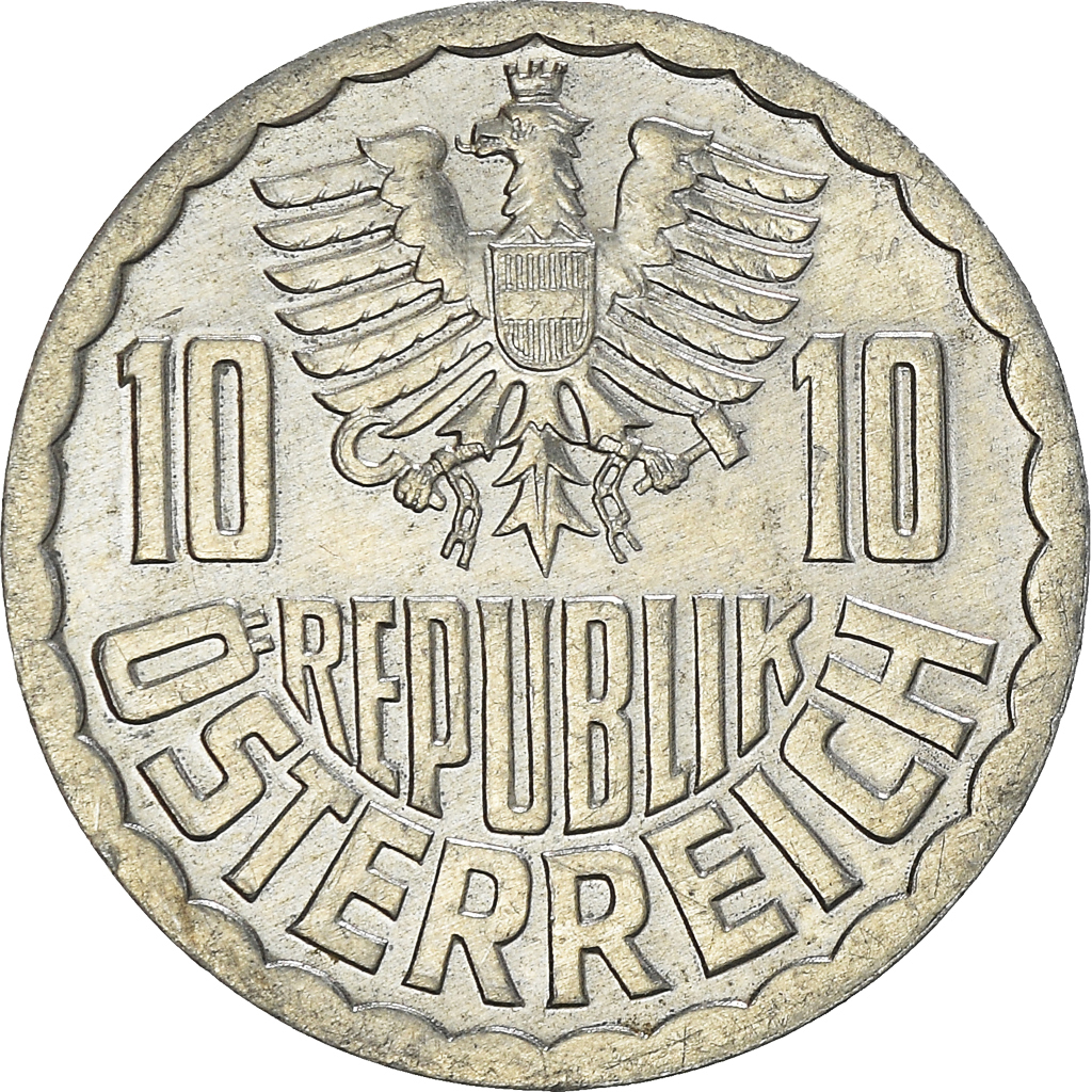 Moneda, Austria, 10 Groschen, 1986