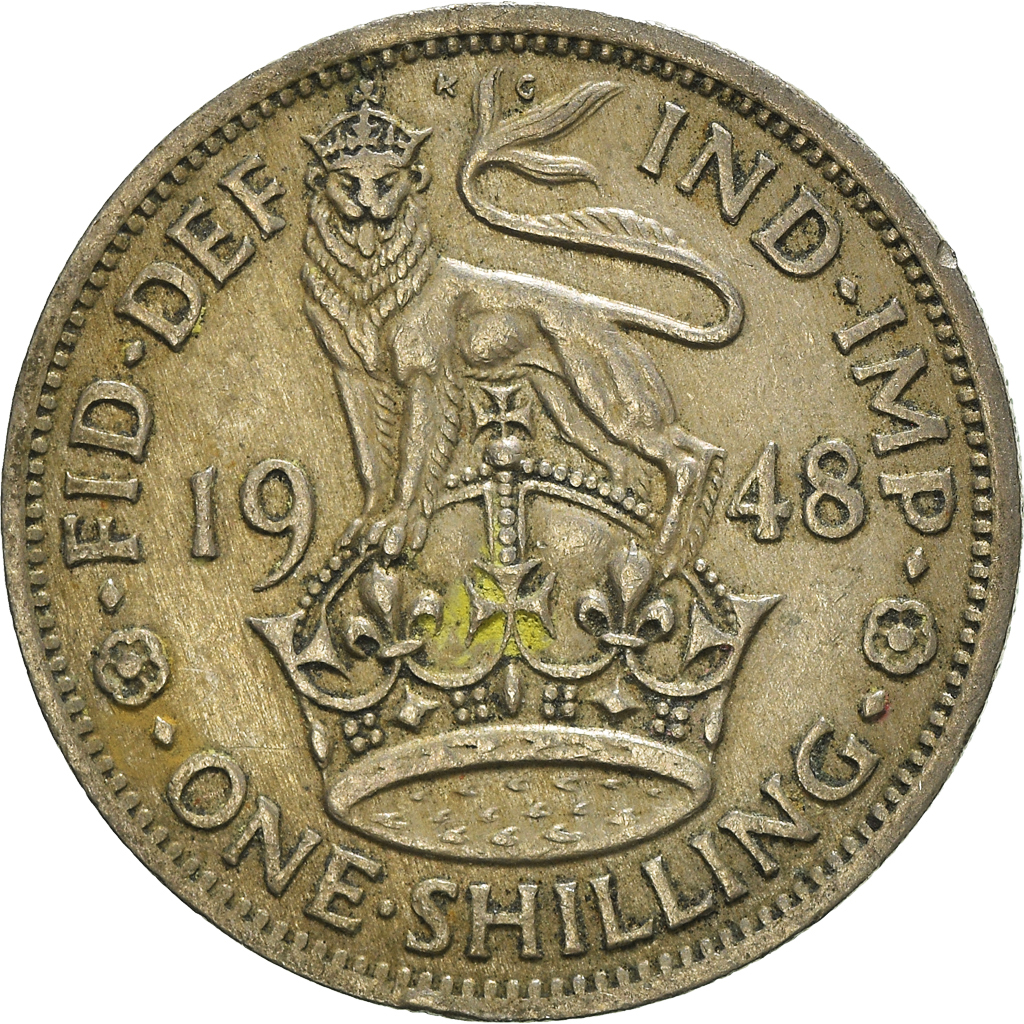 Moneda, Gran Bretaña, Shilling, 1948