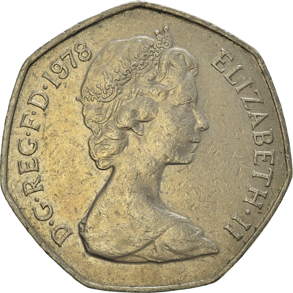Moneda, Gran Bretaña, 50 New Pence, 1978