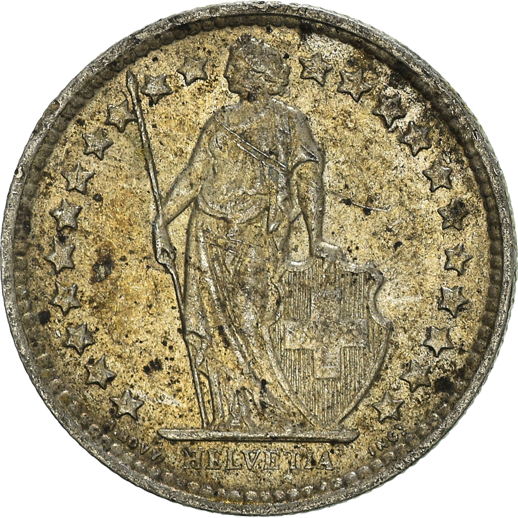 Moneda, Suiza, 1/2 Franc, 1964