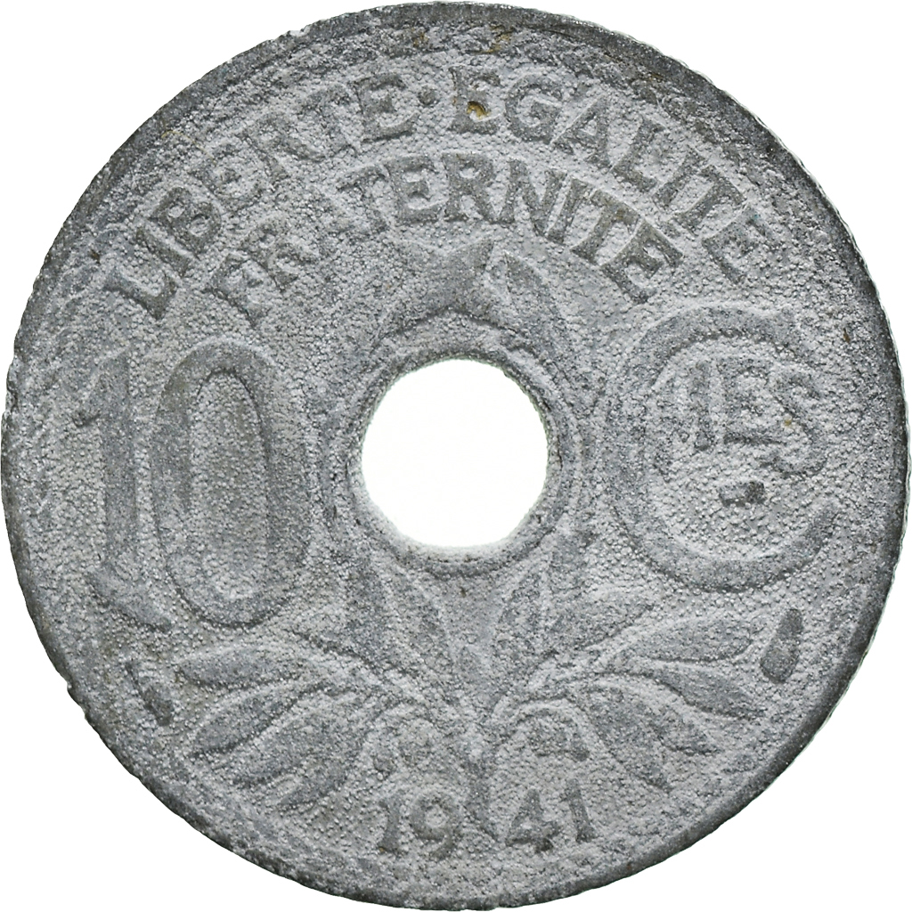 Moneda, Francia, 10 Centimes, 1941