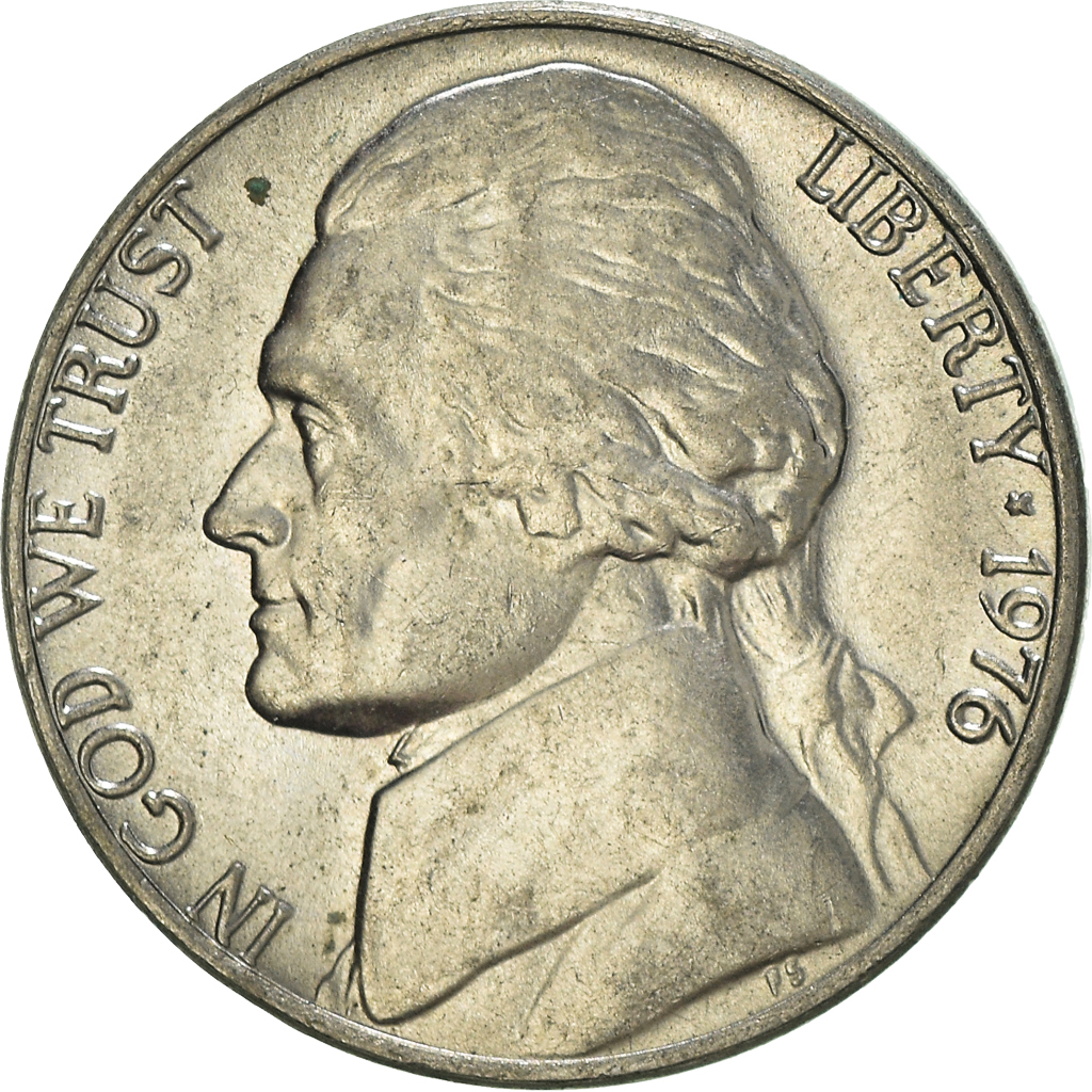 Moneda, Estados Unidos, 5 Cents, 1976