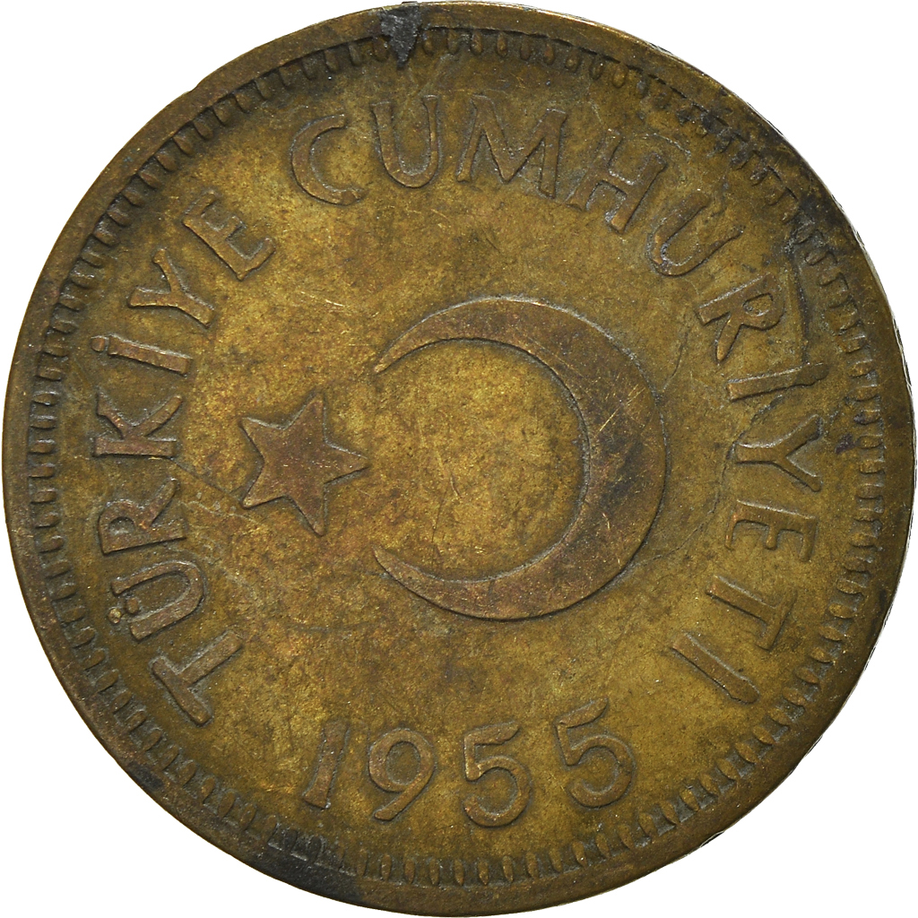 Moneda, Turquía, 25 Kurus, 1955