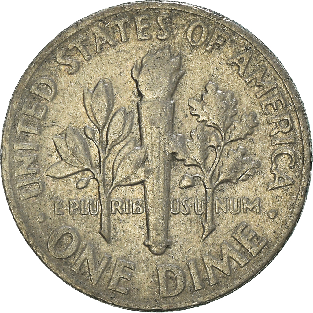Moneda, Estados Unidos, Dime, 1966