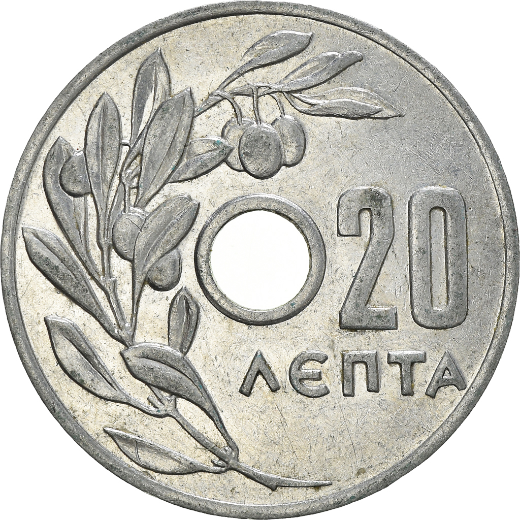 Moneda, Grecia, 20 Lepta, 1959