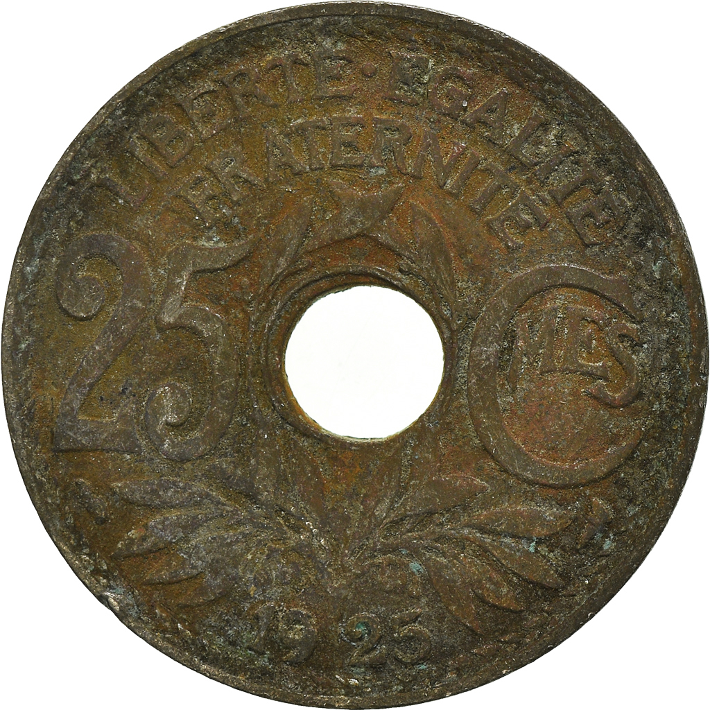 Moneda, Francia, 25 Centimes, 1925