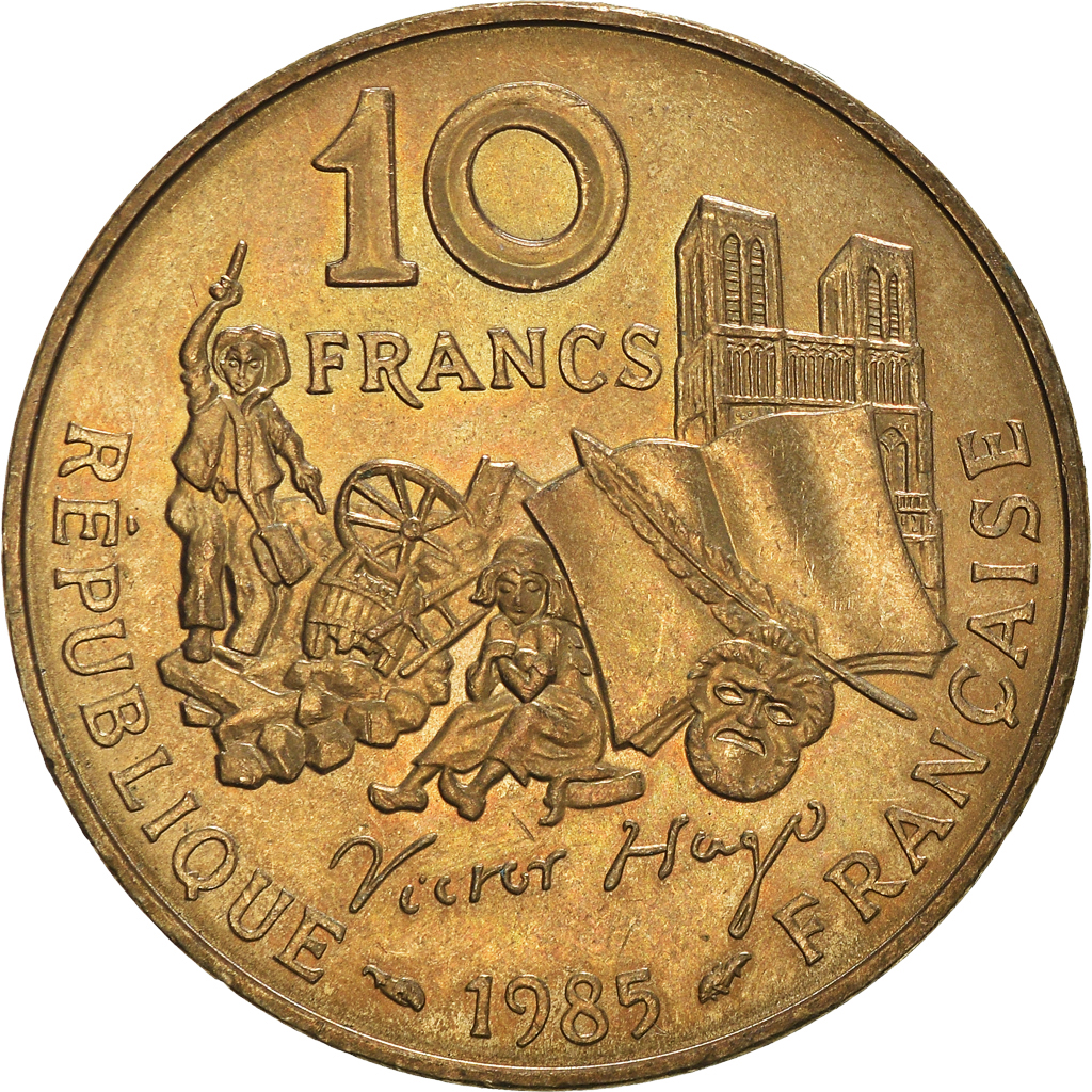 Moneda, Francia, 10 Francs, 1985