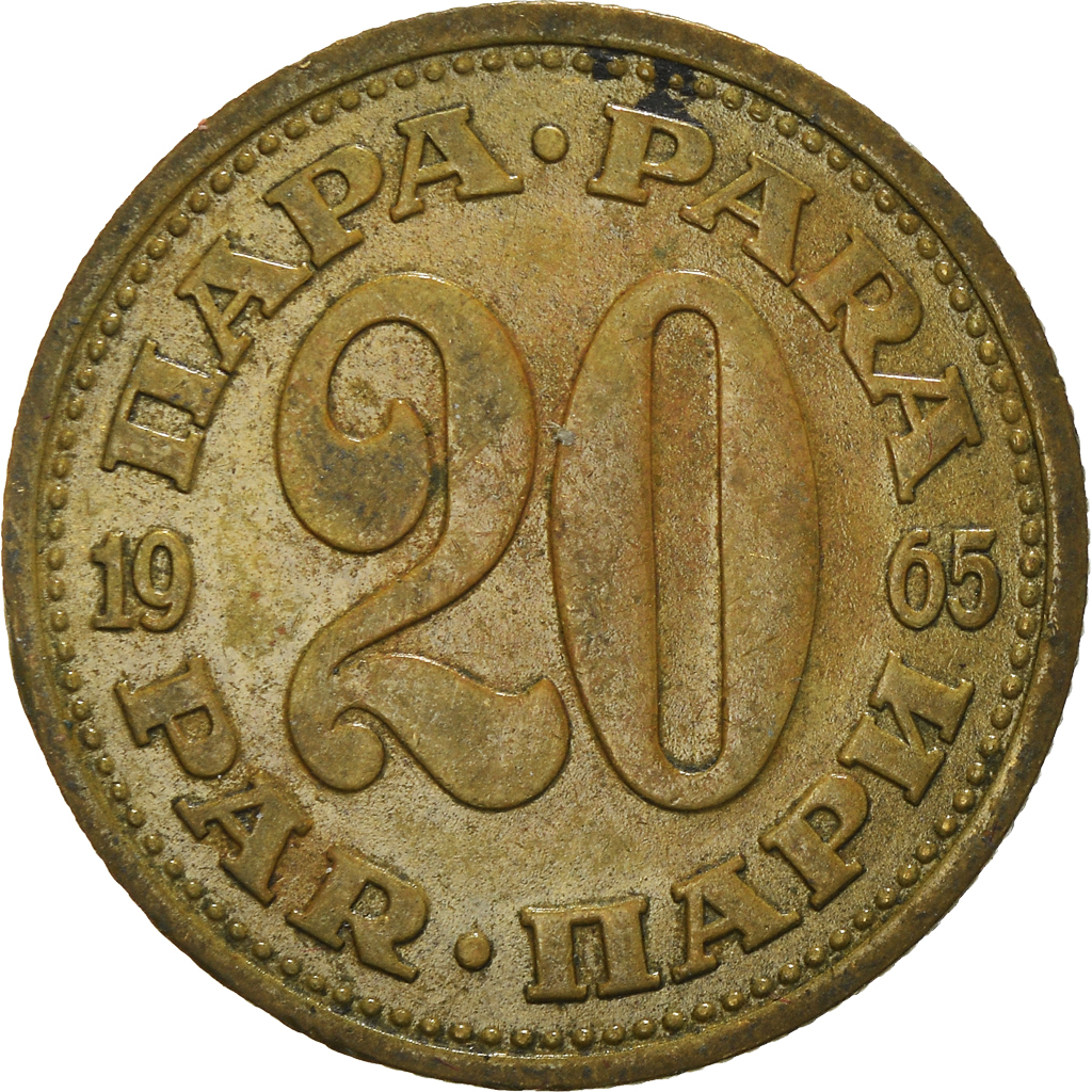 Moneda, Yugoslavia, 20 Para, 1965