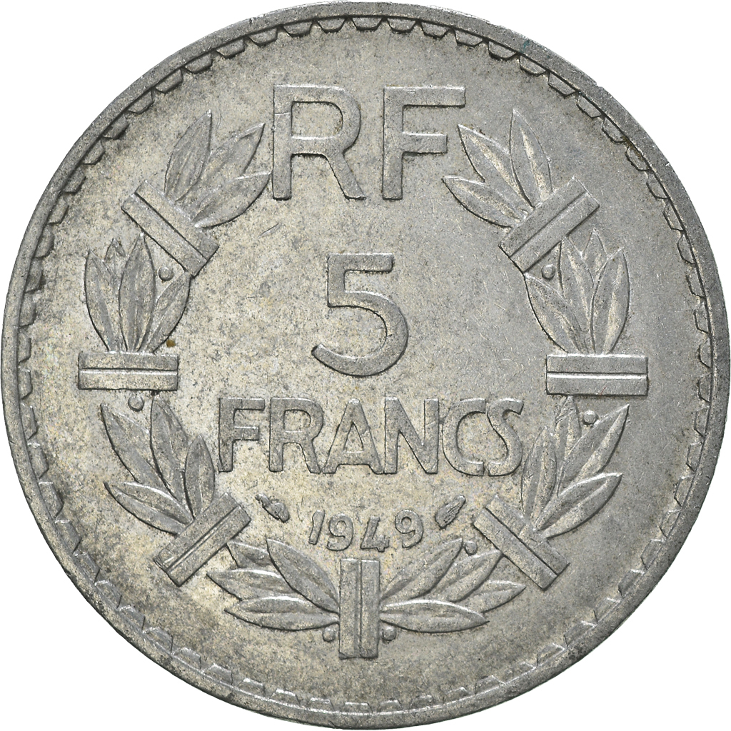 Moneda, Francia, 5 Francs, 1949
