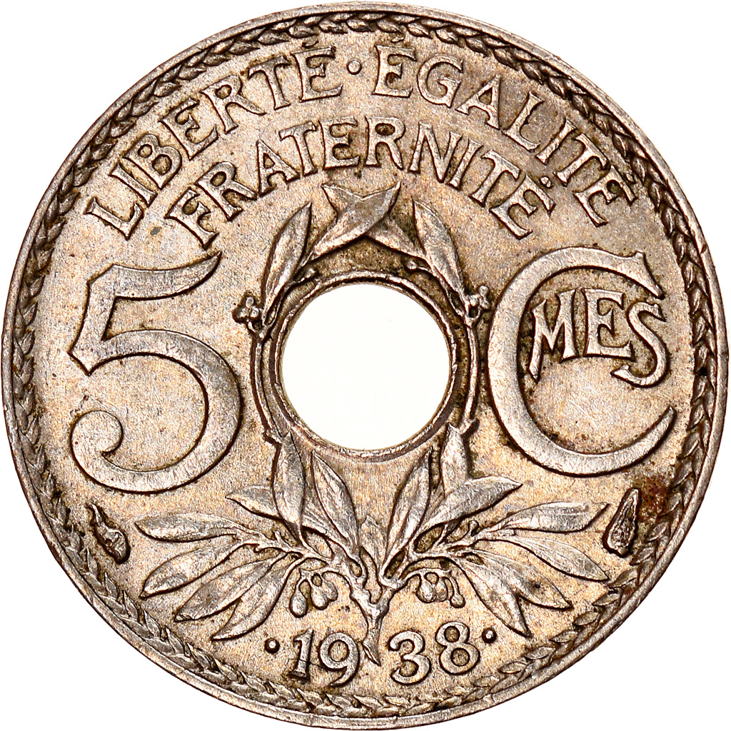 Coin, France, Lindauer, 5 Centimes, 1938, Etoile, , Nickel-Bronze
