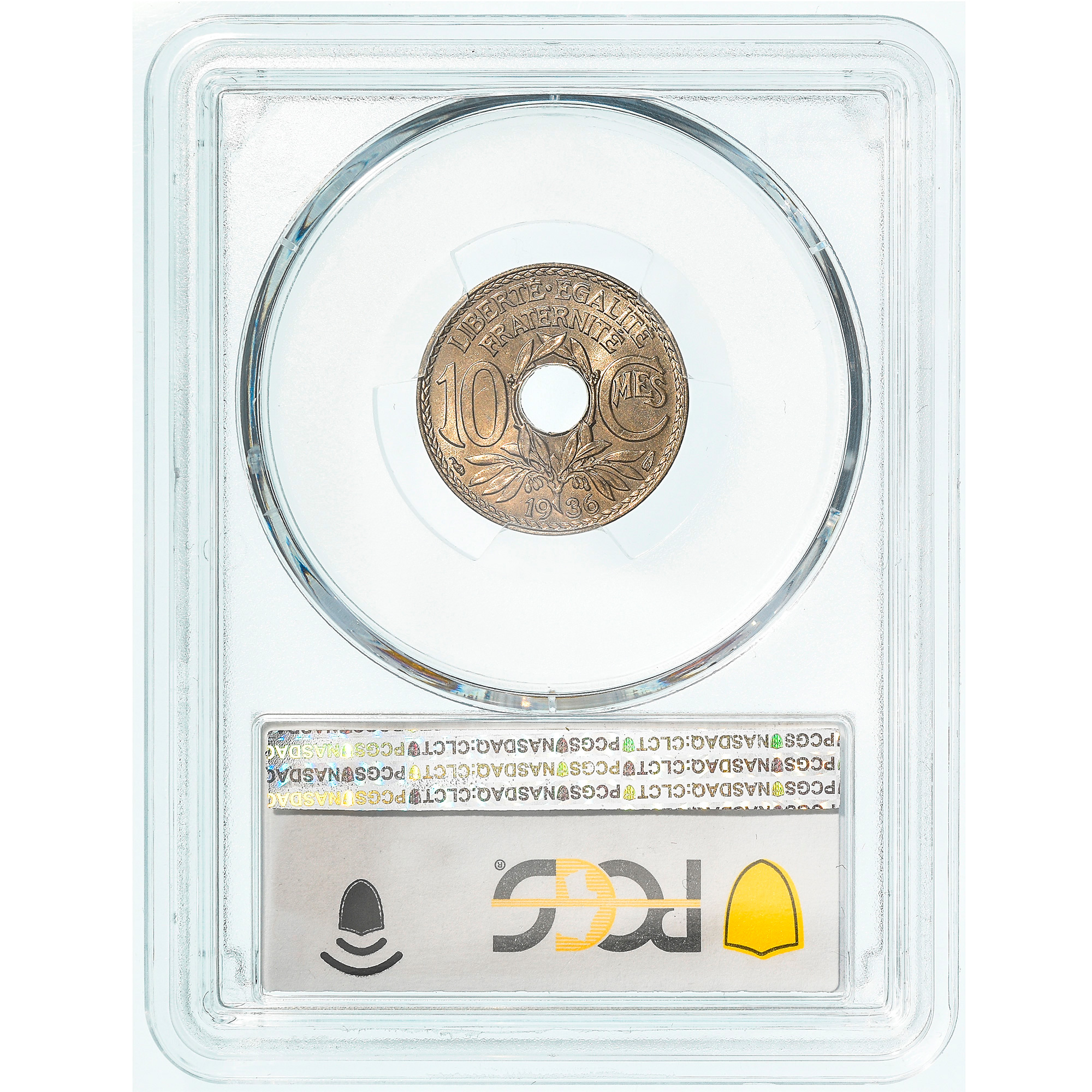 Coin, France, Lindauer, 10 Centimes, 1936, Paris, PCGS, MS67, 