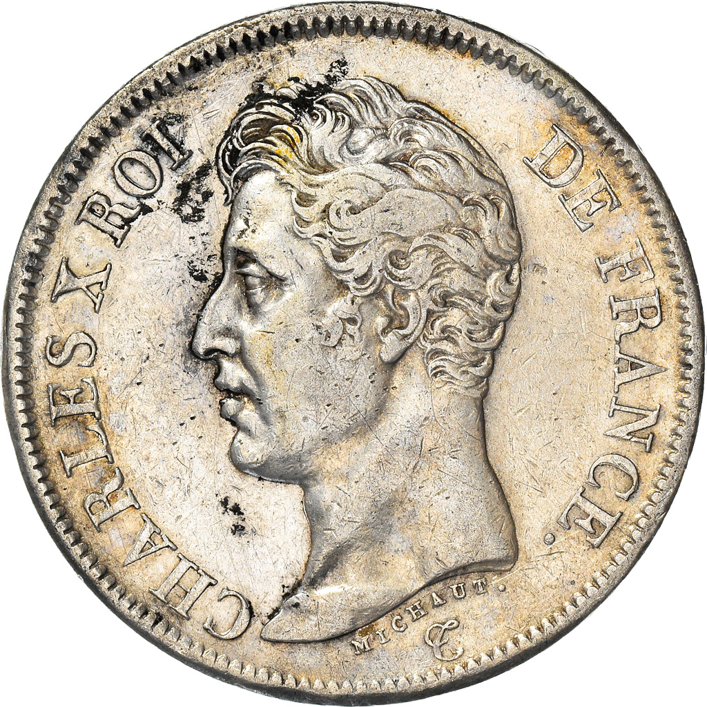 Coin, France, Charles X, 5 Francs, 1826, Perpignan, , Silver