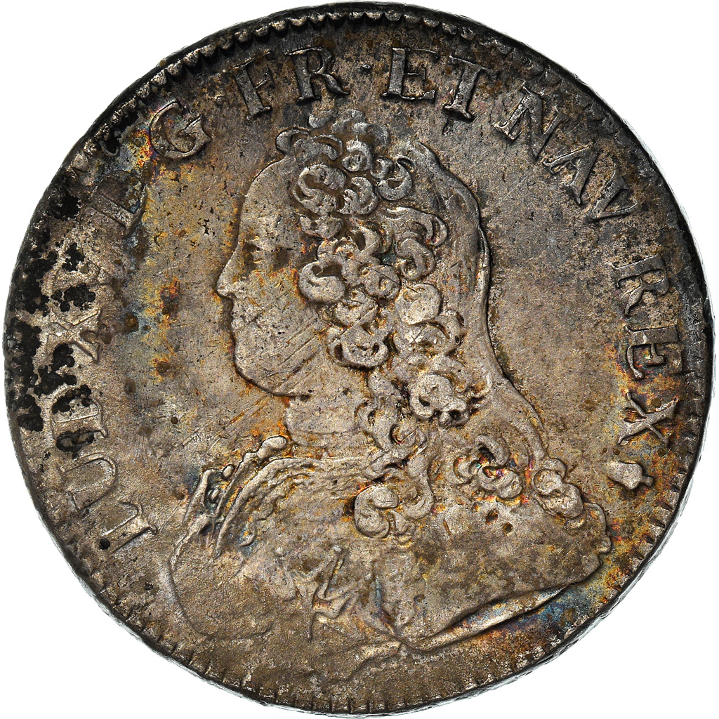 Coin, France, Louis XV, Écu aux branches d'olivier, Ecu, 1726, Reims