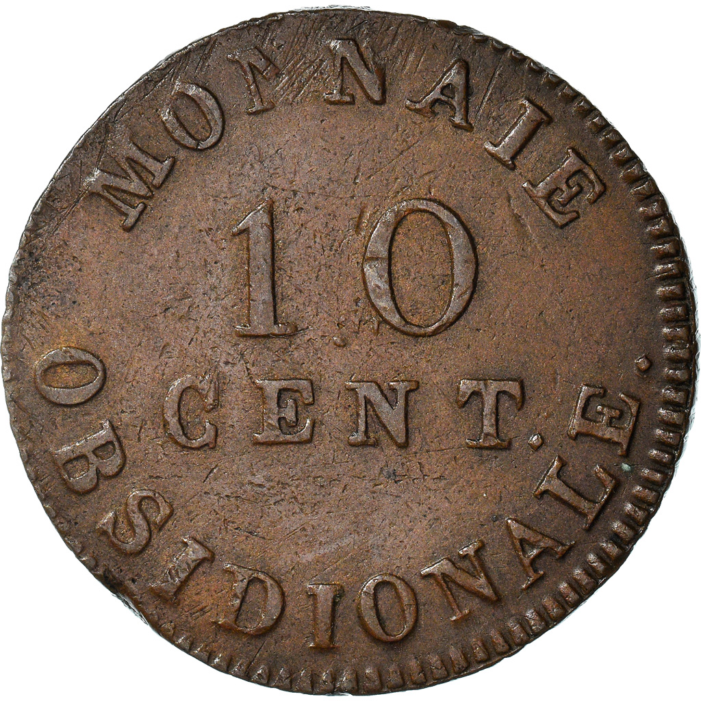 Coin, FRENCH STATES, ANTWERP, 10 Centimes, 1814, Wolschot, , Bronze