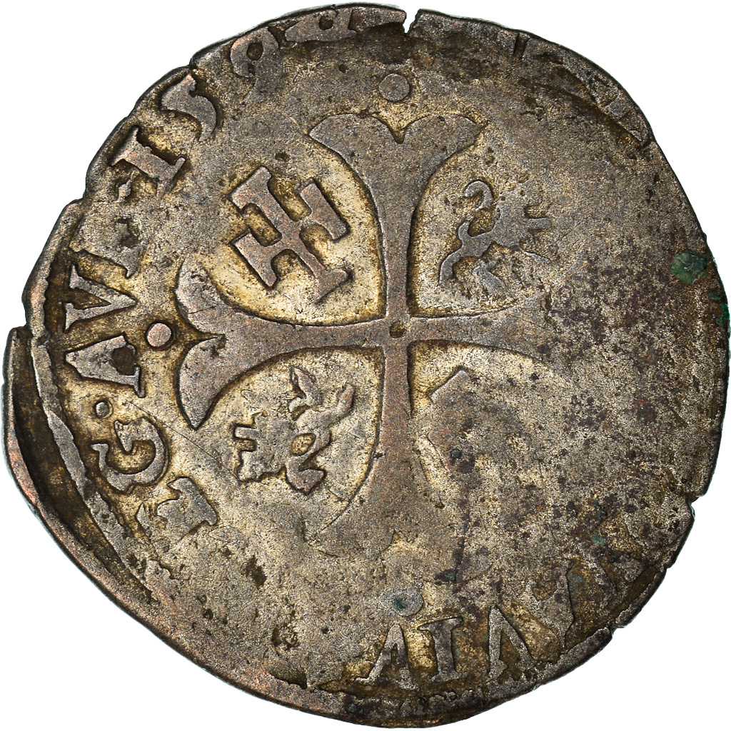 Coin, France, Comtat-Venaissin, Clément VIII, Douzain, 1594, Carpentras