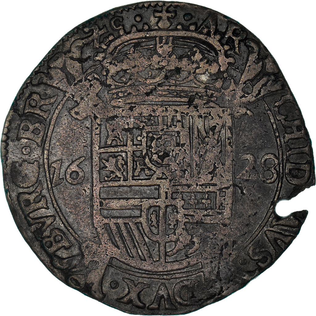 Coin, Spanish Netherlands, BRABANT, Philip IV, Escalin, 1628, Antwerp