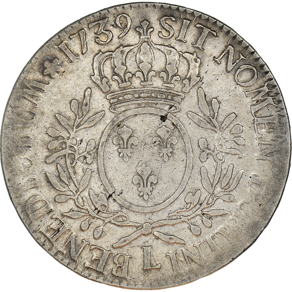Coin, France, Louis XV, Écu aux branches d'olivier, Ecu, 1739, Bayonne